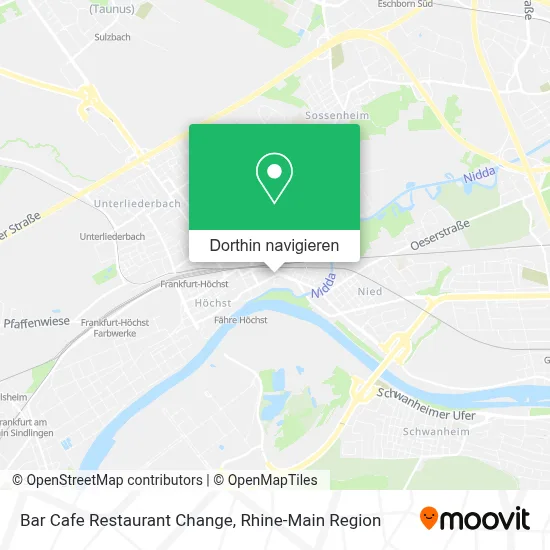 Bar Cafe Restaurant Change Karte