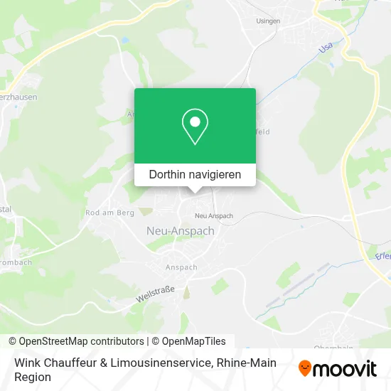 Wink Chauffeur & Limousinenservice Karte