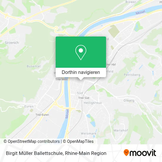 Birgit Müller Ballettschule Karte