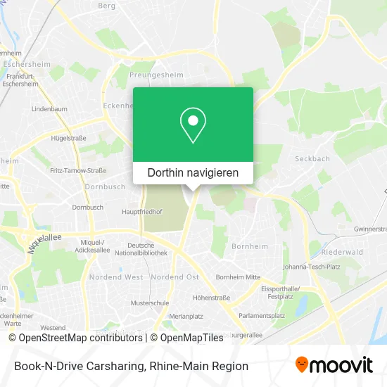Book-N-Drive Carsharing Karte