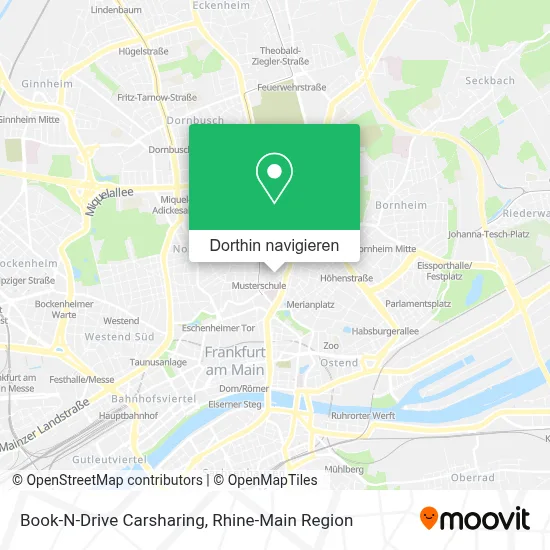 Book-N-Drive Carsharing Karte