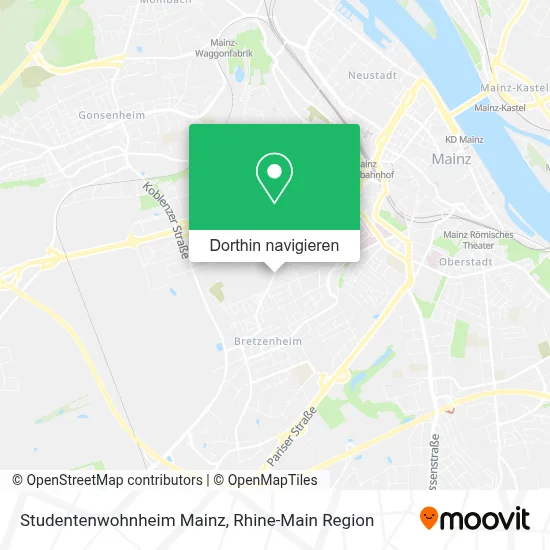 Studentenwohnheim Mainz Karte