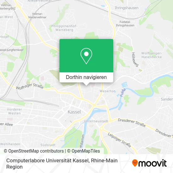 Computerlabore Universität Kassel Karte