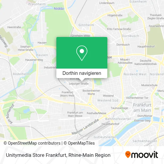 Unitymedia Store Frankfurt Karte