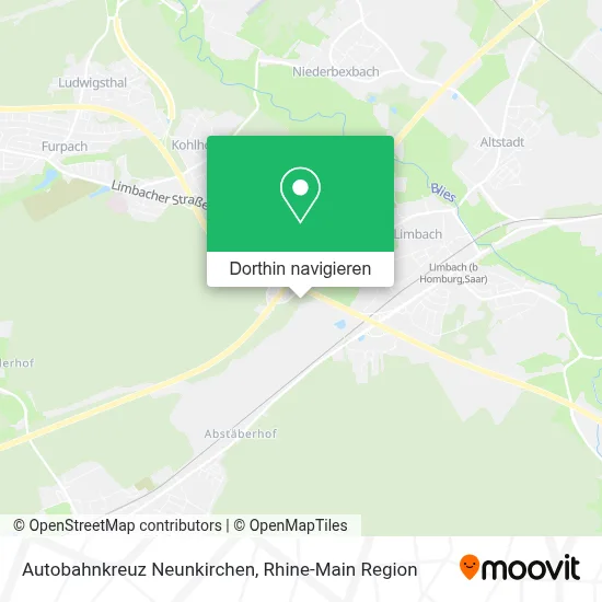 Autobahnkreuz Neunkirchen Karte