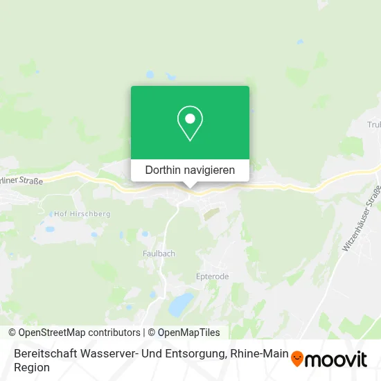 Bereitschaft Wasserver- Und Entsorgung Karte