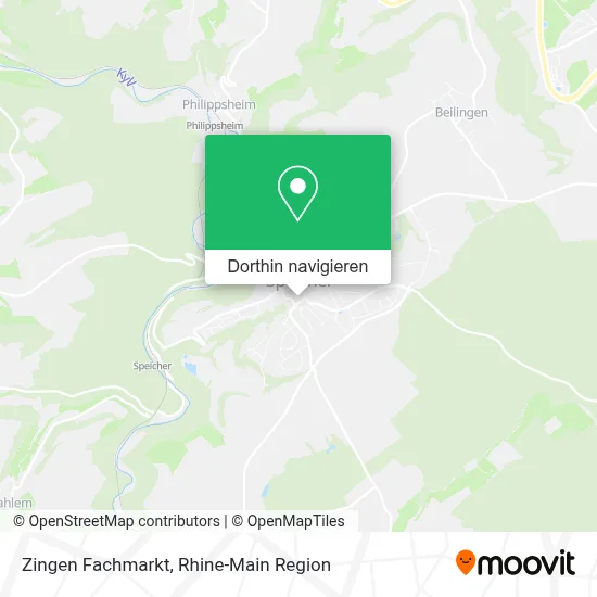 Zingen Fachmarkt Karte