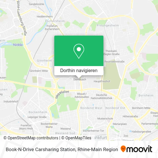 Book-N-Drive Carsharing Station Karte