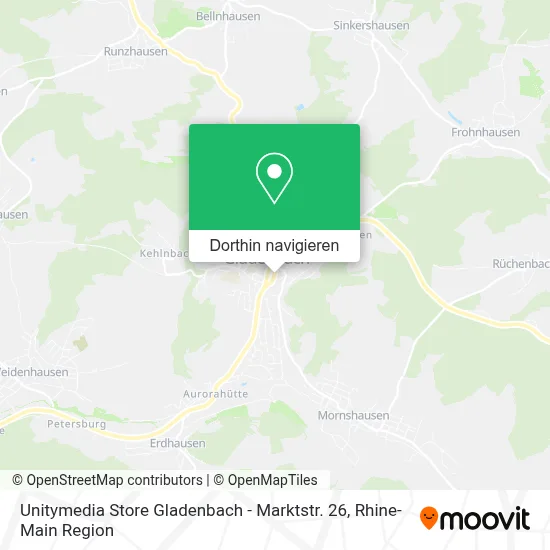Unitymedia Store Gladenbach - Marktstr. 26 Karte