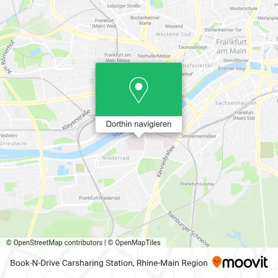 Book-N-Drive Carsharing Station Karte