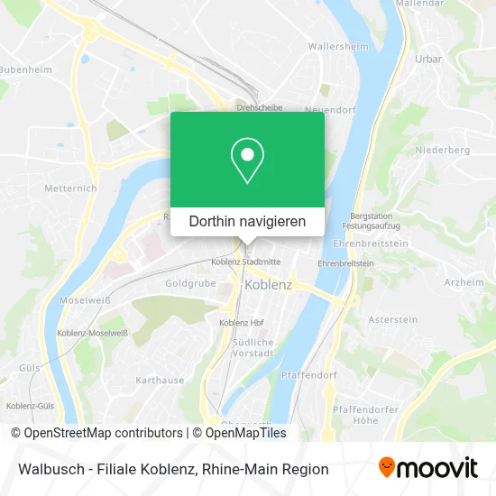 Walbusch - Filiale Koblenz Karte