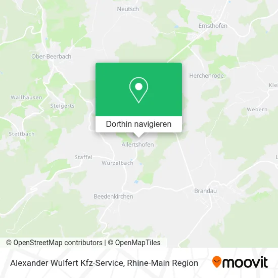 Alexander Wulfert Kfz-Service Karte