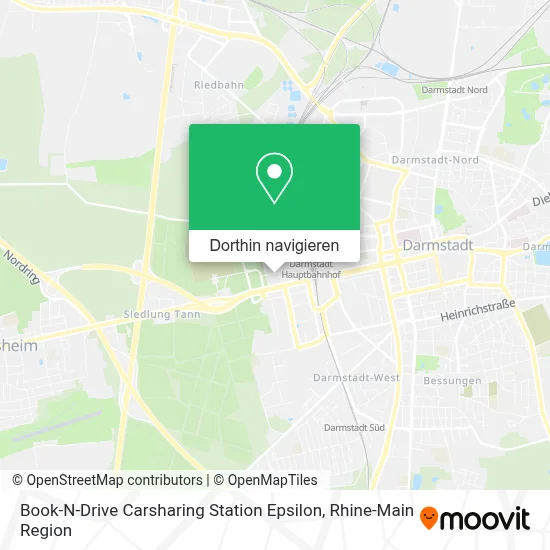 Book-N-Drive Carsharing Station Epsilon Karte