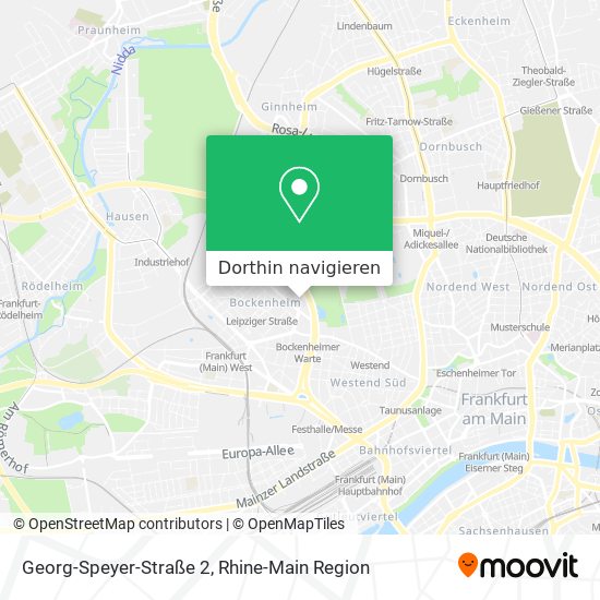 Georg-Speyer-Straße 2 Karte