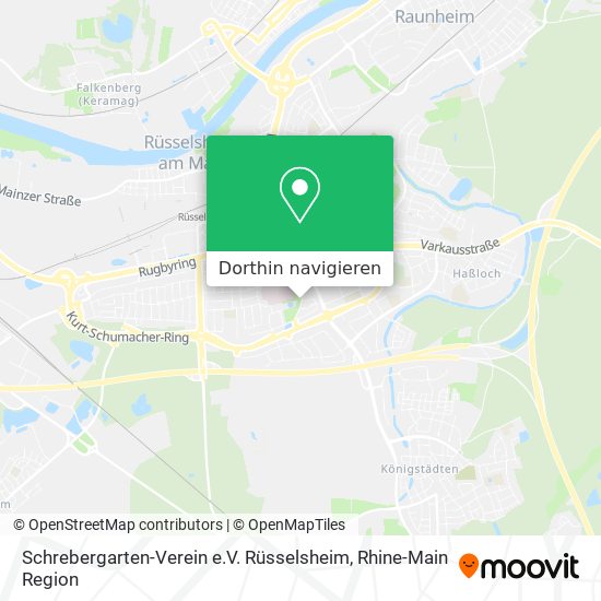 Schrebergarten-Verein e.V. Rüsselsheim Karte