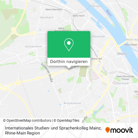 Internationales Studien- und Sprachenkolleg Mainz Karte