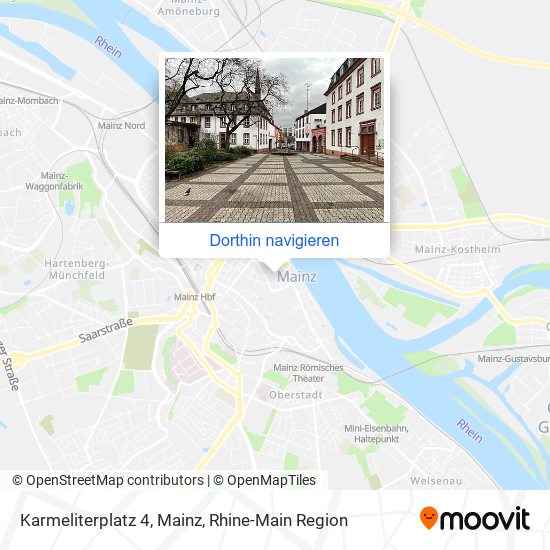 Karmeliterplatz 4, Mainz Karte