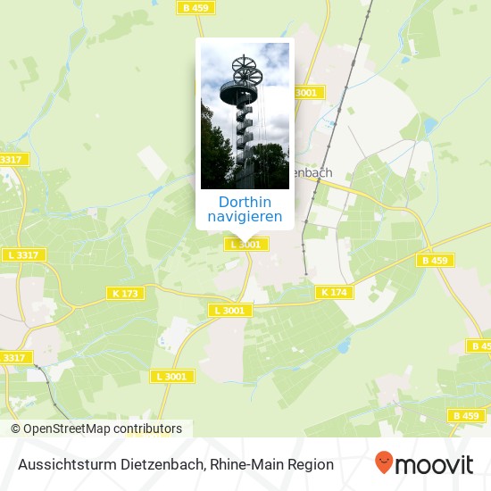 Aussichtsturm Dietzenbach Karte