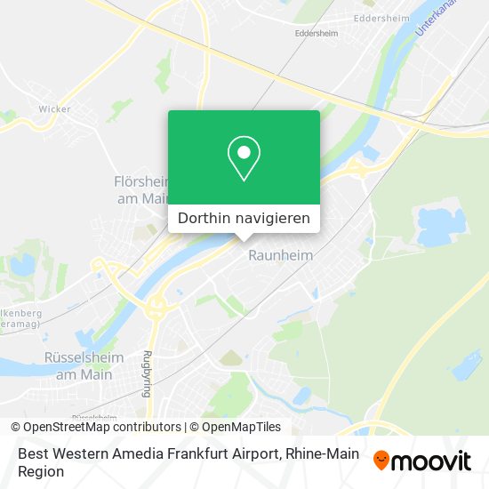 Best Western Amedia Frankfurt Airport Karte