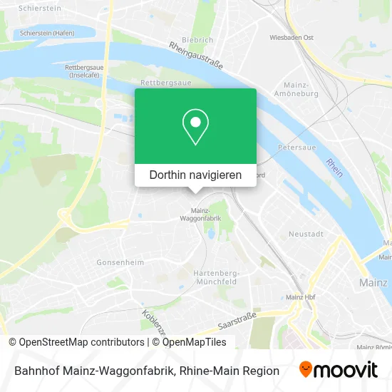Bahnhof Mainz-Waggonfabrik Karte