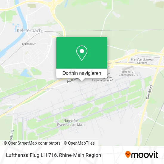 Lufthansa Flug LH 716 Karte