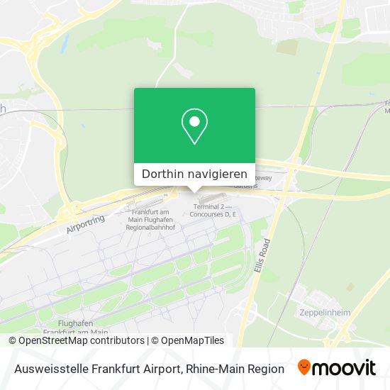 Ausweisstelle Frankfurt Airport Karte