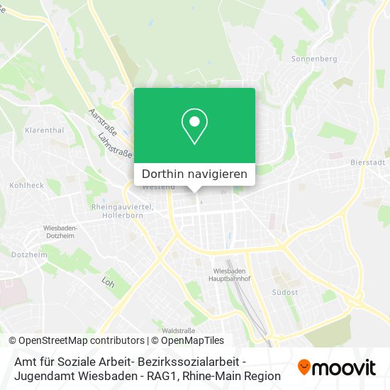 Amt für Soziale Arbeit- Bezirkssozialarbeit - Jugendamt Wiesbaden - RAG1 Karte
