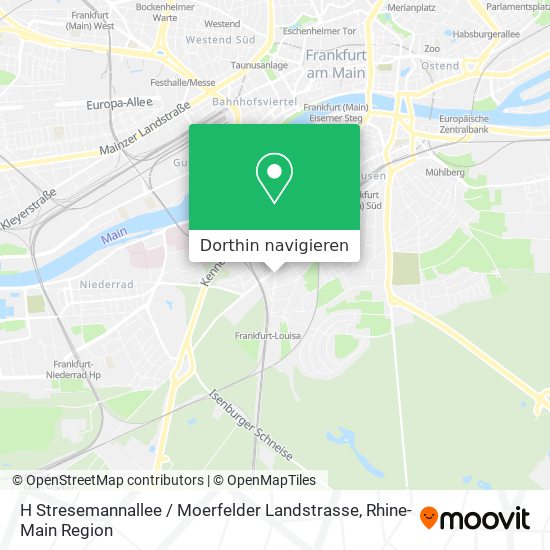 H Stresemannallee / Moerfelder Landstrasse Karte