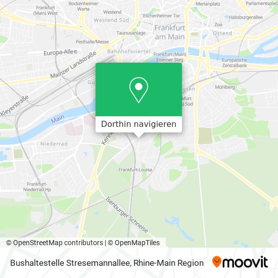 Bushaltestelle Stresemannallee Karte