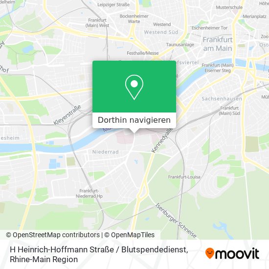 H Heinrich-Hoffmann Straße / Blutspendedienst Karte