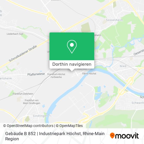 Gebäude B 852 | Industriepark Höchst Karte