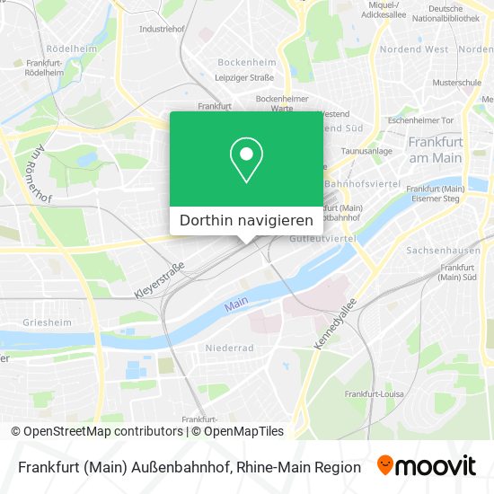 Frankfurt (Main) Außenbahnhof Karte