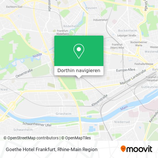 Goethe Hotel Frankfurt Karte