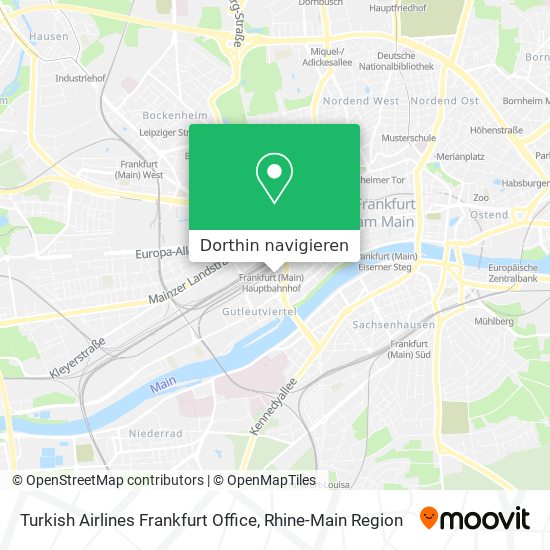 Turkish Airlines Frankfurt Office Karte