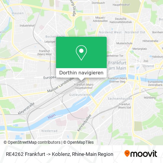RE4262 Frankfurt -> Koblenz Karte