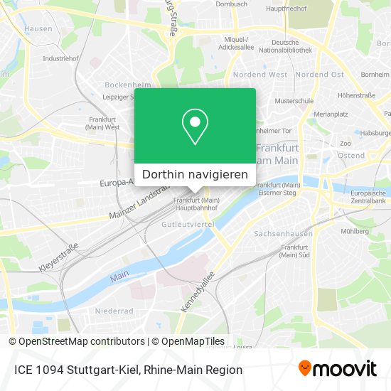 ICE 1094 Stuttgart-Kiel Karte