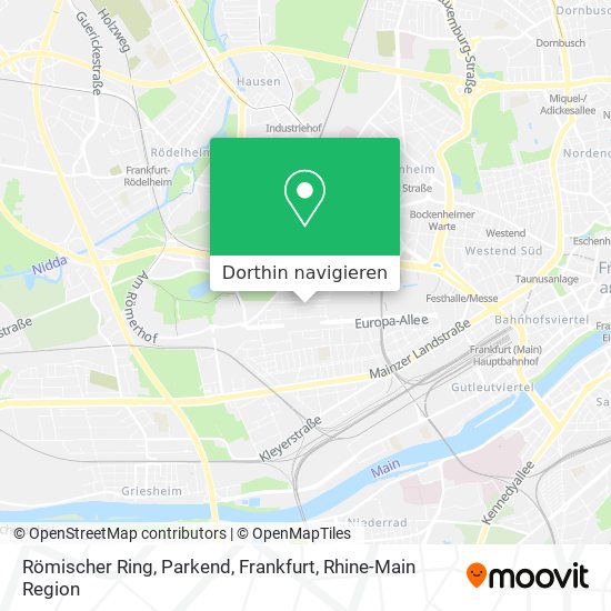 Römischer Ring, Parkend, Frankfurt Karte