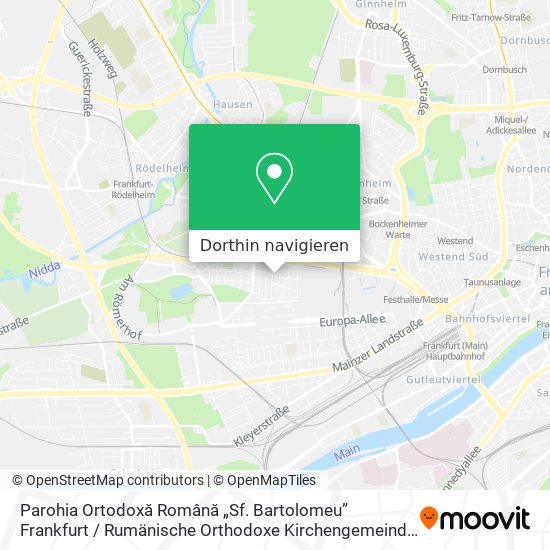 Parohia Ortodoxă Română „Sf. Bartolomeu” Frankfurt / Rumänische Orthodoxe Kirchengemeinde "Hl. Bart Karte