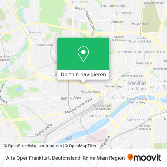 Alte Oper Frankfurt, Deutchsland Karte
