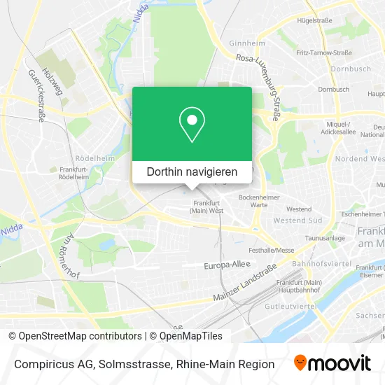 Compiricus AG, Solmsstrasse Karte