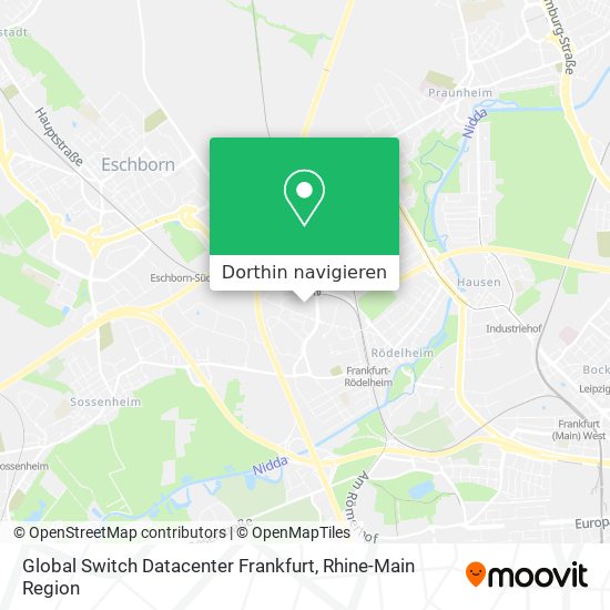 Global Switch Datacenter Frankfurt Karte