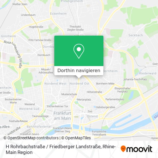 H Rohrbachstraße / Friedberger Landstraße Karte