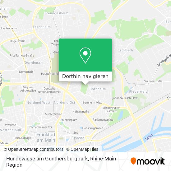 Hundewiese am Günthersburgpark Karte