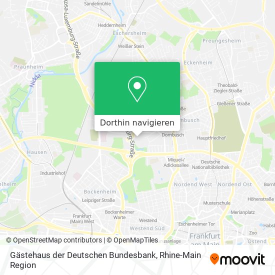 Gästehaus der Deutschen Bundesbank Karte