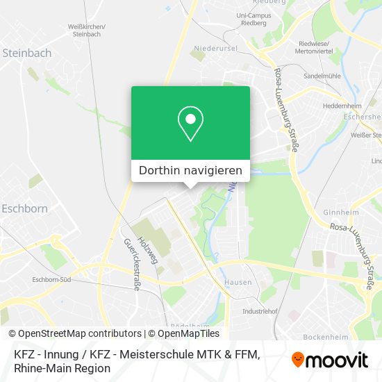 KFZ - Innung / KFZ - Meisterschule MTK & FFM Karte