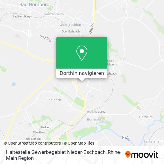 Haltestelle Gewerbegebiet Nieder-Eschbach Karte