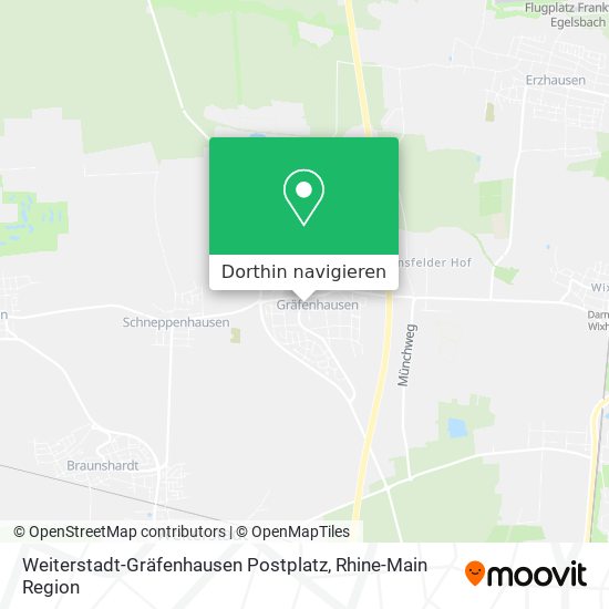 Weiterstadt-Gräfenhausen Postplatz Karte