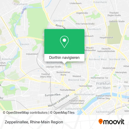 Zeppelinallee Karte