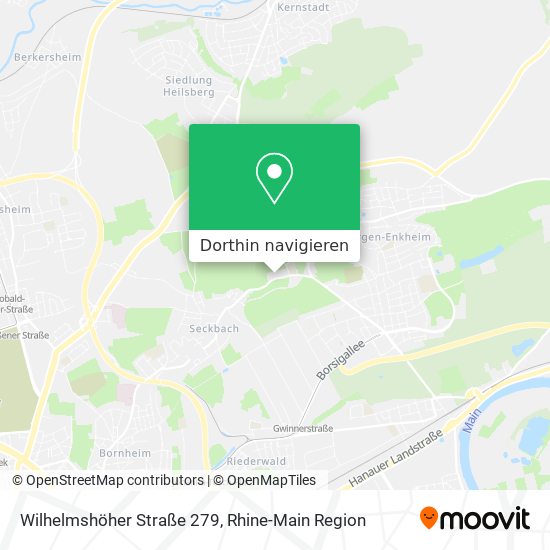 Wilhelmshöher Straße 279 Karte