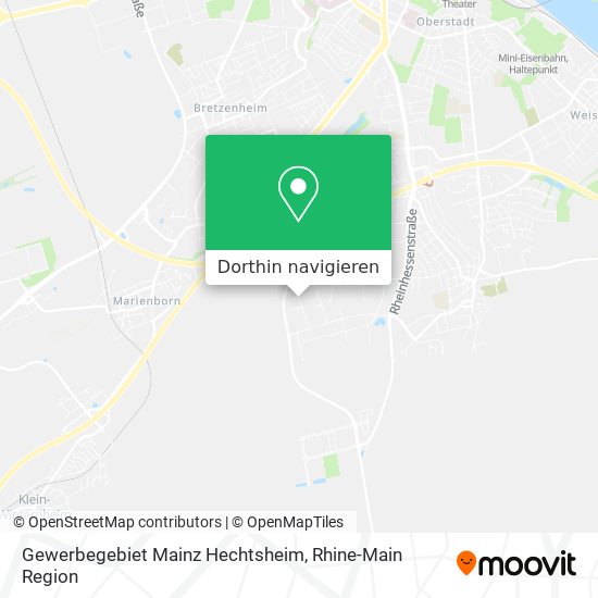 Gewerbegebiet Mainz Hechtsheim Karte